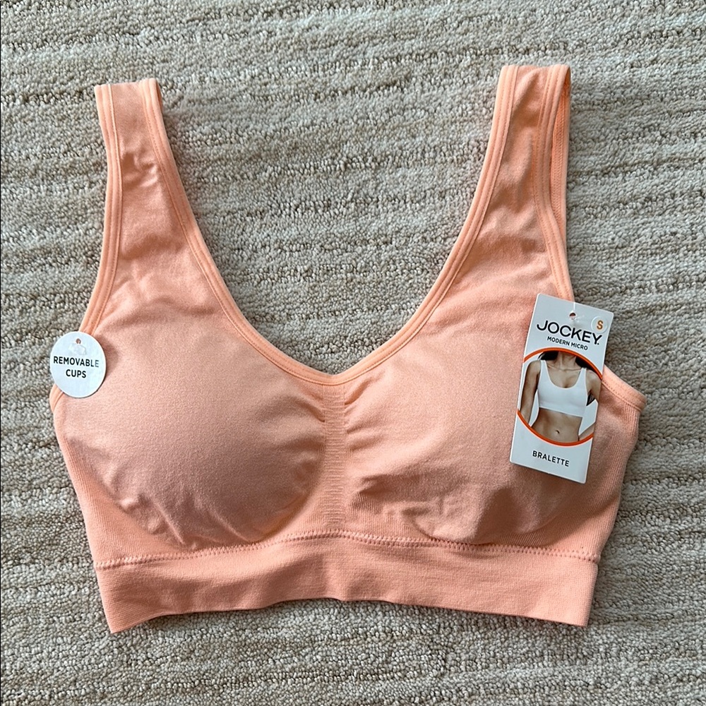 Jockey Modern Micro Peach Bralette Wireless Seam Free Size Small